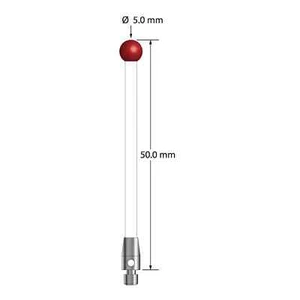 Q-MARK TM3-5050-C | Lápiz óptico M3 con bola de rubí de 5,0 mm de diámetro sonda con punta de rubí - Imagen 1 de 1