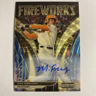 2021 Prizm Draft Fireworks Gold Vinyl Max Ferguson ROOKIE Auto 1/1 AB - Image 1 of 2