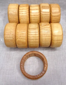 Estate Find ~ Lote/10 Juego de servilletas de madera natural - Imagen 1 de 3