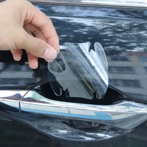 4Pcs Clear Car Door Handle Bowl Stickers Anti-Scratch Film Protector Accessories - Picture 1 of 15