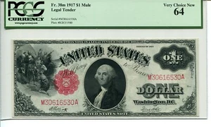 FR 38M 1917 $1 Mule Legal Tender Note 64 Very Choice NEW - Picture 1 of 1