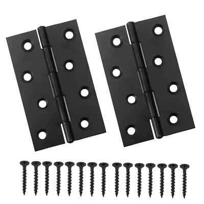 Pair Of Large 4"/100mm BLACK BUTT HINGES HEAVY DUTY Strong Steel Country Door - Image 1 of 4