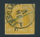 Bayern Fremdentwertung Sachsen K 1 auf Mi. Nr. 8 Fotobefund Sem BPP  