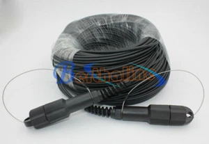 50M LC-LC SM 4 brins champ blindé TPU optique patch cordon câble tête étanche - Photo 1/4