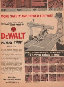 The Home Craftsman magazine print ad DEWAlt Powershop model 925 Lancaster PA, - Picture 1 of 4