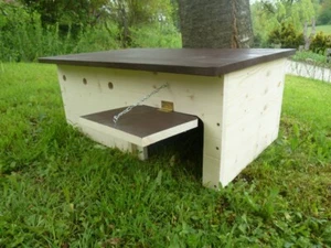 Schildkrötenhaus Schildkröten Terrarium Schildkröten Behausung Haus aus Holz NEU - Bild 1 von 6