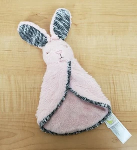 Animal Adventure Pink Bunny Lovey Peluche Manta de Seguridad Gris Carbón Orejas Bordeadas - Imagen 1 de 14