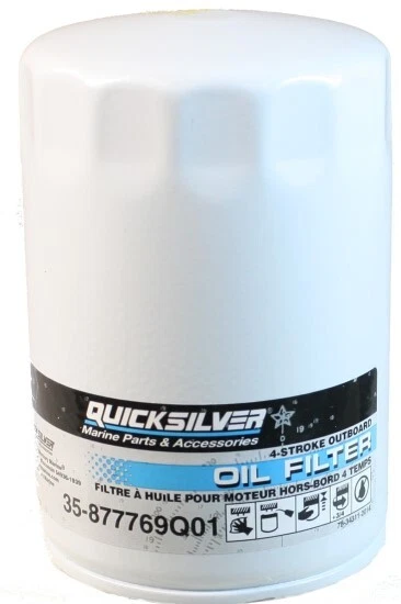BOOTSKISTE Quicksilver Ölfilter 35-877769Q01 Verado Mercury Mariner Öl Filter 6 Zylinder