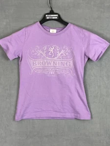 Browning Stampede T-Shirt  Purple Size Small Western Rodeo Hinting Women’s Small - Picture 1 of 6