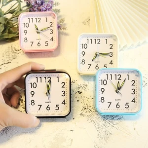 Quartz Alarm Clock With Night Light No Tick Snooze Silent Small Bedside Clock - Picture 1 of 10
