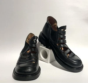 Zapato para caminar Giraudon New York para mujer sin cordones informal de cuero negro con tiras talla 9 - Imagen 1 de 6
