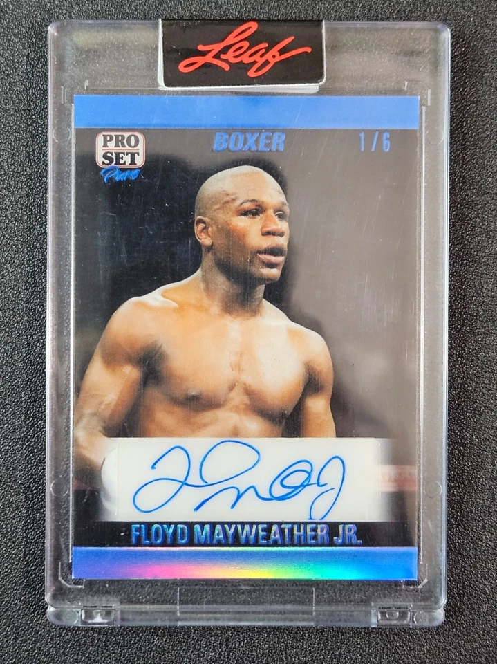 2023 Leaf Pro Set - Floyd Mayweather #90-FM1 Blue Auto /6 - Image 1 of 2