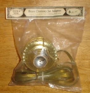 Vintage NOS A'Homestead #504 Electrified Oil Lamp Burner w/ Ball Jar Adapter New - Picture 1 of 9