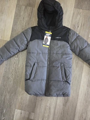 Abrigo LANDS"END gris y negro para niños talla S 7/8 Foto 1 de 4