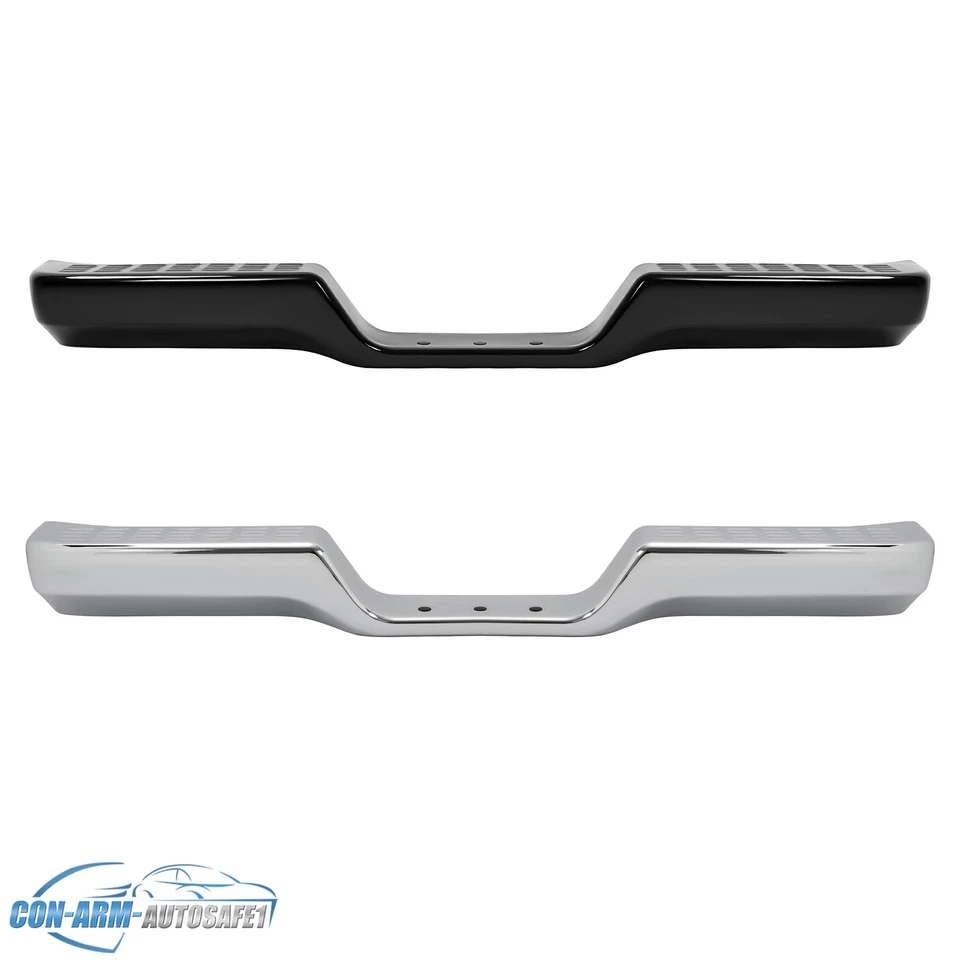 Black / Chrome Steel Rear Step Bumper Face Bar For Toyota Pickup 1989-1995 NEW - Image 1 of 1