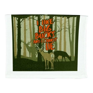 Toalla de té de caza de ciervos divertida I Like Big Bucks And I Cannot Lie - Imagen 1 de 6