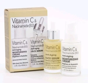 Spa Cosmetics Vitamina C y Niacinamida B3 Suero y Crema Facial Anti Envejecimiento 2x 60 ml - Imagen 1 de 2