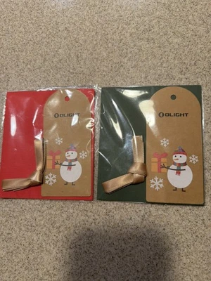 Olight 2025 Gift Wrap Swag 2 Pack - Christmas Red & Spruce Green - Brand New! - Image 1 of 2