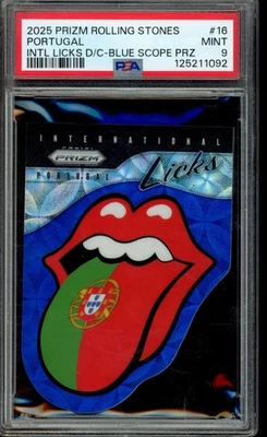 PORTUGAL 2024 Prizm Rolling Stones International Licks Blue Scope /49 #16 PSA 9 - Image 1 of 2