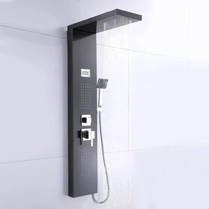 Stainless Steel Rain Shower Panel with Handheld Spray Kit for Bathrooms - Picture 1 of 12
