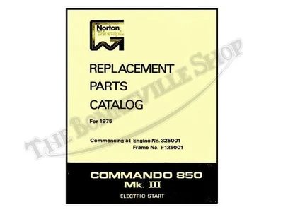 1975 850 Norton Commando Parts Book PN# 00-5756 - Image 1 of 2