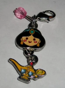 DISNEY ALADDIN BIG HEAD BABY JASMINE GENIE BOTTLE LOBSTER CLASP BRACELET CHARM - Picture 1 of 1