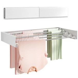 Wall Mounted Clothes Drying Rack 32", Foldable Wall Mount Laundry Drying Rack... - Picture 1 of 6