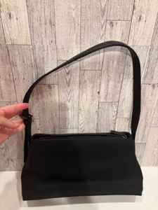 Vintage COACH Mercer Black Canvas Shoulder Bag Beautiful Clean Serial No E9J7406 - Imagen 1 de 6