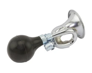 WHOLESALE! #100 BICYCLE BUGLE TRUMPET HORN 7 1/4 CHROME. - Picture 1 of 2