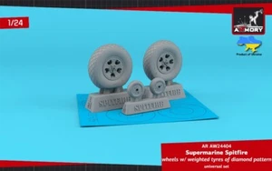 Ruedas Armory 1/24 Supermarine Spitfire con neumáticos ponderados de diamante AR AW24404 - Imagen 1 de 1