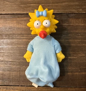 Muñeca Maggie Simpson de colección cabeza de goma de vinilo 1990 pequeña 7 pulgadas - Imagen 1 de 10