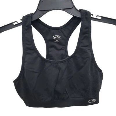 Sujetador deportivo C9 by Champion para mujer negro tejido gofre lateral inalámbrico espalda deportiva talla M Foto 1 de 4