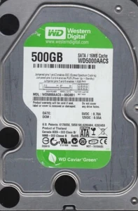 500 GB SATA Western Digital WD5000AACS-00G8B1 5400rpm 16MB 3.5 " Hard Drive - Picture 1 of 1