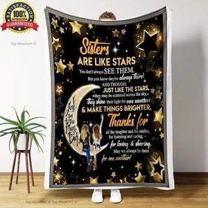 To My Sisters Fleece Blanket, Family Gift Idea for Her for Birthday or Xmas - Picture 1 of 5