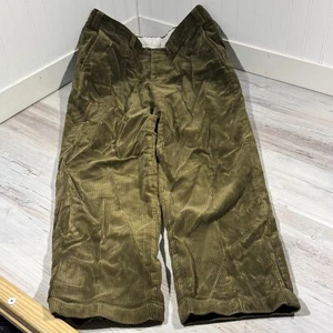 Orvis Corduroy Trousers Mens 34x26 Green Flat Front Brisbane Moss 100% Cotton - Picture 1 of 12