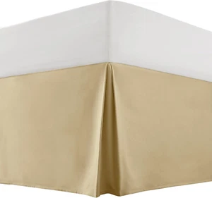 14 Inch Drop Bed Skirt Full Size, Microfiber Tailored Style Bedskirt Elegant - Picture 1 of 12