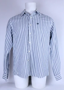 Mens Timberland Shirt Size Large Striped Long Sleeves Button Up Article - Picture 1 of 5