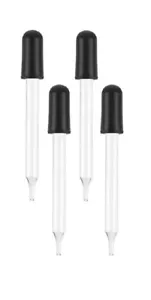 Set of 4 Medicine Art Essential Oils Eye Glass Dropper 3" Straight Tip (1ml) - Picture 1 of 5
