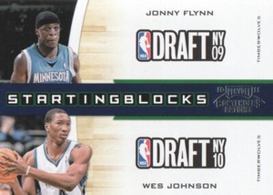 2010-11 Playoff Contenders Patches Starting Blocks Jonny Flynn/Wesley Johnson