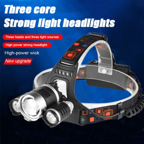 LED Headlamp Strong Light Rechargeable Super Bright Head-Mounted Flashlight_wf