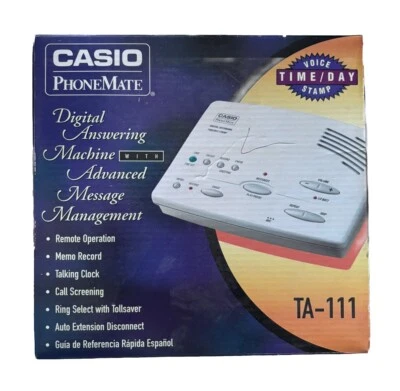Contestador automático digital Casio PhoneMate TA-111 nuevo en caja abierta Foto 1 de 2
