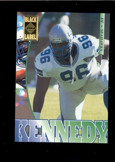 1995 Collector's Edge CORTEZ KENNEDY Seattle Seahawks Black Label Card - Image 1 of 1