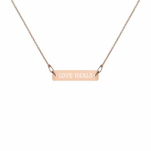 Love Heals Bar Necklace - Picture 1 of 8