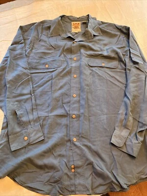 JOE Joseph Abboud Men’s Shirt XL 100% Silk Blue Button Down Long Sleeve Vintage - Image 1 of 4