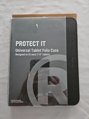 RadioShack Protect It Universal Tablet Folio Case 2604252 Black 7-8" Tablets NEW - Image 1 of 2