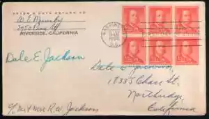 USA. 1030a. 1/2c. Benjamin Franklin 6er Block Freiheitsausgabe. FDC. 1955 -2 - Bild 1 von 1