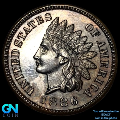 1886 TYPE 1 PROOF Indian Head Cent Penny   #E2817 Cover