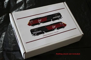 HORNBY VIRGIN 125 HST POWER & DUMMY CAR AND 5 COACHES ACID FREE by DAB box - Picture 1 of 6