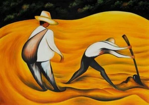 Peasants – Diego Rivera Mexican Social Realism Modernist Print Decor Art - Picture 1 of 1