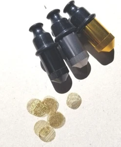 Schwarzgold Grau 3er Set Sneak a Toke American Pfeifen mit Messingschirmen - Bild 1 von 5